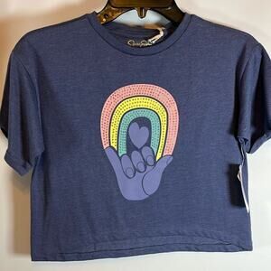 Jessica Simpson Graphic Cotton Boho T-Shirt Size M(8-10)